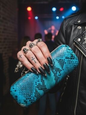 Unique Clutch with Gold Accents